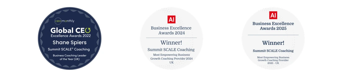 Business coaching awards received by Summit SCALE Coaching